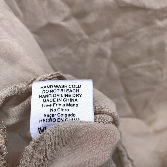 By Chapter Women's Short Sleeve Shirt Blouse Sheer Ruffle Cottagecore Top Small - Picture 10 of 10